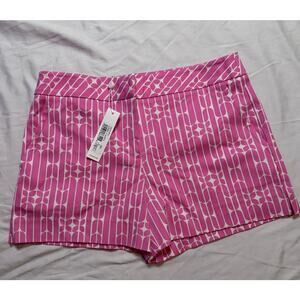 NWT Trina Turk womens Corbin 2 pink white shorts size 2